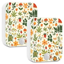 Yayeee 2-Pack Plug in LED Night Lights with Light Sensors Motion Detectors, Leaves Pattern