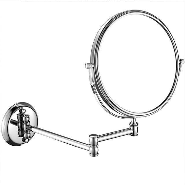 Personal Makeup Mirror Vanity Mirror With Lights Beauty Mirror Copper Folding European Style Creative Makeup Mirror Bathroom Double-sided Mirror ,Widely Use