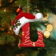 thumbnail image 3 of Wadada Christmas Tree Ornaments Initials L with Christmas Hat, Christmas Tree Decoration Pendant 26 Letter, Funny Novetly Personalized Xmas Decor for Hangings Christmas Xmas Tree Fireplace, 3 of 5