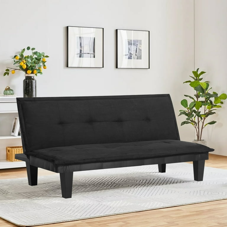 Suede futon couch discount