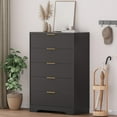 thumbnail image 3 of Fluted Dresser for Bedroom,5 Drawer Dressers, Wood Tall Dresser Storage Organizer, Chest of Drawers with 5 Drawers,Modern Bedroom Chest for Closet Hallway, Entryway, Living Room, 3 of 9