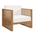 thumbnail image 6 of Lounge Sectional Sofa Table Set, White Natural, Teak Wood, Outdoor Patio Balcony Cafe Bistro Garden Hospitality Restaurant, Modern Contemporary HB34142, 6 of 15