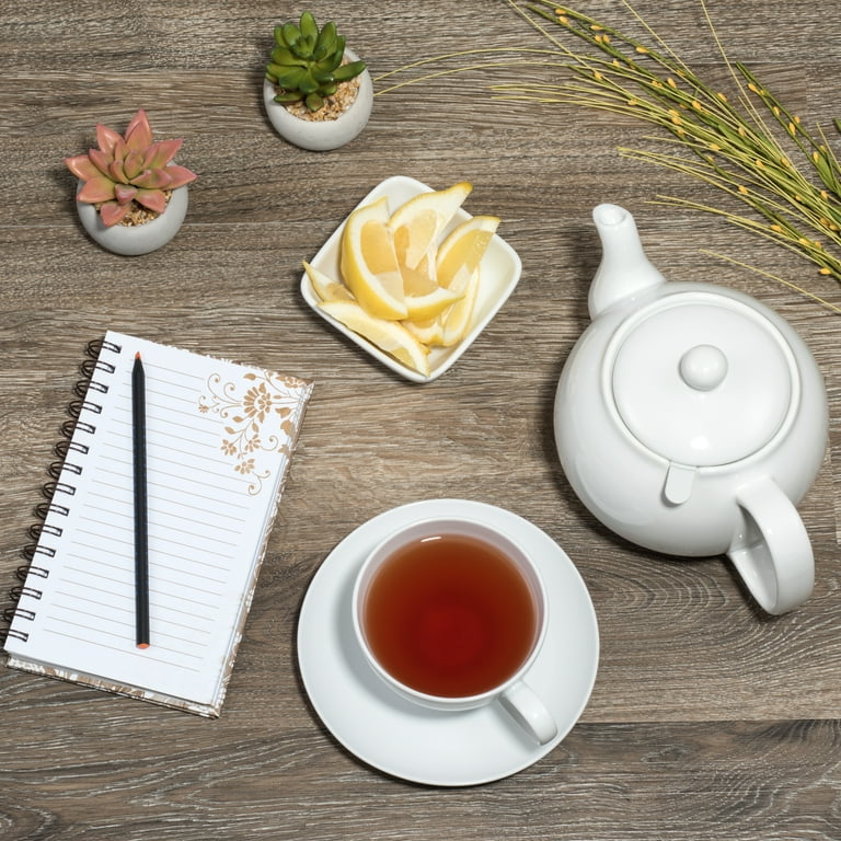 Large Porcelain Teapot, 48 Ounce Tea Pot with Infuser, Loose Leaf