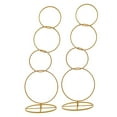 thumbnail image 2 of Luzkey Wedding Arch Stand Flower Arch Frame with Base Large Round Backdrop Stand for Stage Display Graduation Anniversary Decoration Gold 2PCS, 2 of 8