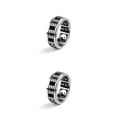 thumbnail image 4 of Qarigey Anillo giratorio Anillos de banda de moda giratorios Joyería de mano ancha Encanto Hombres Pareja Accesorios hechos a mano Adornos como se muestra, 8 # 2piezas, 4 of 6