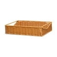 thumbnail image 3 of WeiLaiKeQi Fruit Basket Handmade Tabletop Woven Food Basket for Cupboard Shelves Spoons Orange L, 3 of 9
