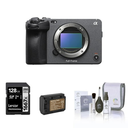 FX3 Full-Frame Cinema Line Camera Bundle with 128GB SD Card, Extra Battery, Cleaning Kit