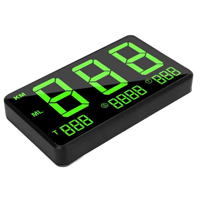 GPS Speedometer, Green Light Over Speed Warning Safe PC Universal Digital Car HUD Display Plug And Play For Car For Bike