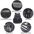 thumbnail image 6 of Summit Ridge 24 Pack Mesh Zippered Pocket, Rubber Grip Handle 18 Inch Laptop Backpacks, Padded Shoulder Straps for Travel, Commute, 6 of 8