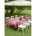 thumbnail image 4 of Outdoor Tablecloth with Umbrella Hole for Patio/Picnic/Party/Camping, Pink Mountain Waterproof Table Cloth Rectangle Table Cover Washable, Misty Forest Nature Woodland Pine Tree Landscape (54"x 80"), 4 of 8