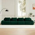 thumbnail image 4 of Cloud Sectional Couches for Living Room, Boneless Couch Modular Sectional Sofa, Modern Deep Seat Sofa with Pillows, 4 Seater Comfy Floor Couch for Bedroom, No Assembly Required,Green, 4 of 10