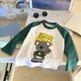 thumbnail image 2 of zuwimk Boys' Long Sleeve Graphic T-Shirt, Lightweight & Breathable, Outdoor Collection(5-6 Years,Dark Green), 2 of 6
