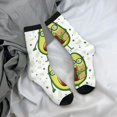 thumbnail image 5 of Picia Avocado with Glasses Print Athletic Socks for Men & Women – Cushioned Moisture-Wicking Crew Socks for Sports, Running, and Training, Soft & Breathable Size 5-11, 5 of 6