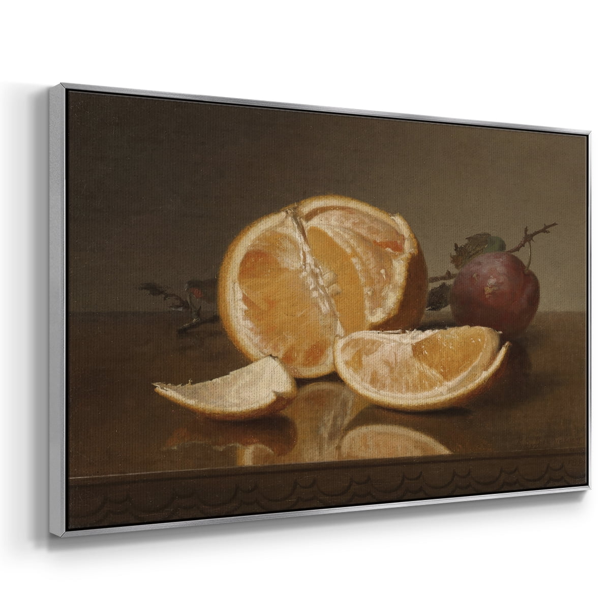 Vintage Botanical Print-LXXVII By Wexford Home Framed in Silver Wood Gallery Wrapped Canvas 27 in. x 41 in.
