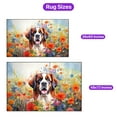 thumbnail image 5 of Welcome Spring Summer Saint Bernard Portrait Flower Blue Sky Indoor Rug St Dog Lover Carpet Living Bed Room Sofa Home Decor - 12001, 5 of 5