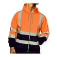 thumbnail image 3 of Men's Hooded Sweatshirt Reflective Jacket Traffic Work Jacket Construction Site Safety Jacket Winter Autumn Hoodie Yellow Orange Green High Visibility Jacket Coat, 3 of 5