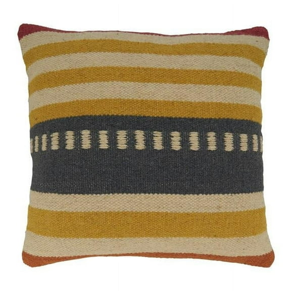 20 in. Kilim Square Poly-Filled Pillow, Multi Color