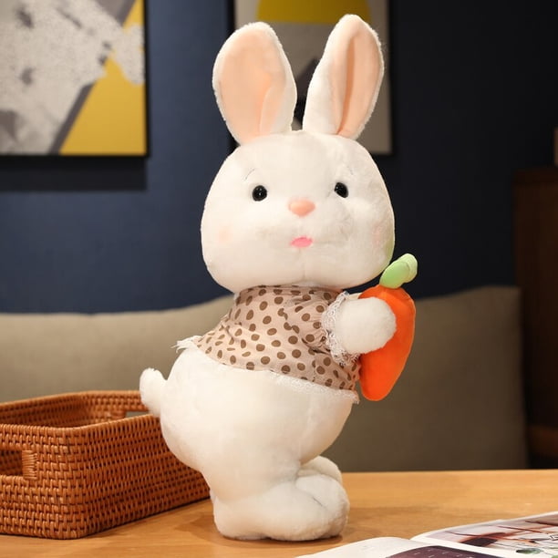 Conejo de pie Kawaii de 30-55cm, juguetes de peluche para niños, juguetes de peluche suaves con forma de zanahoria creativa, regalo para niña con trasero alemán zhangyuxiang LED