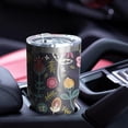 thumbnail image 4 of 30oz Pioneer Flower Floral Print Pattern Tumblers Stainless Steel Tumbler with Lid and Straw,Vacuum Insulated Double Wall Travel Tumbler Cups Mug with Cleaning Brush for Coffee,Tea, 4 of 7