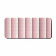 thumbnail image 1 of Geometric Computer Mouse Pad, Pale to Dark Repetitive Vertical Pinky Stripes and Horizontal Lines on Back, Rectangle Non-Slip Rubber Mousepad X-Large, 35" x 15", White Multicolor, by Ambesonne, 1 of 2
