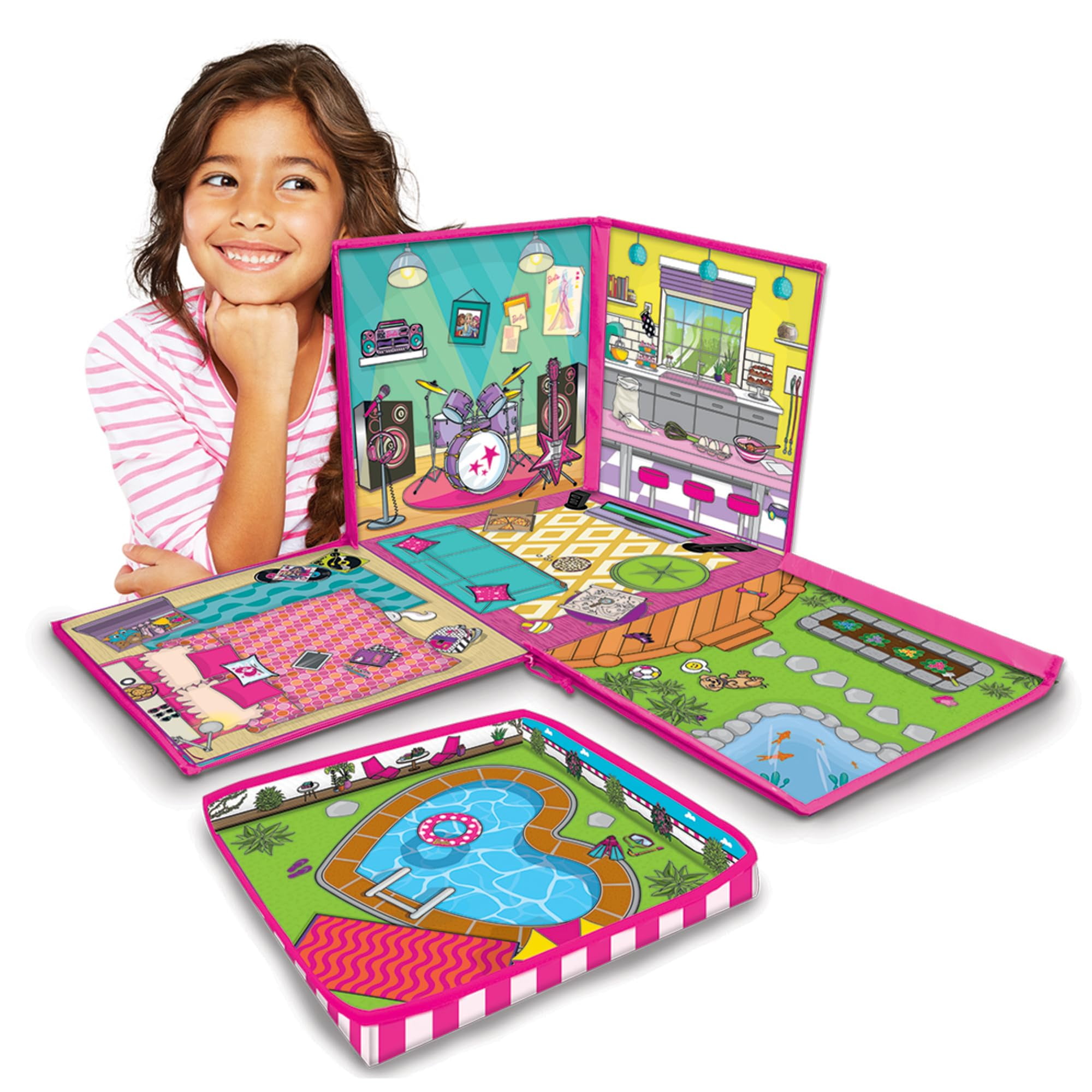 Barbie ZipBin 40 Doll Dream House Toy Box Playmat