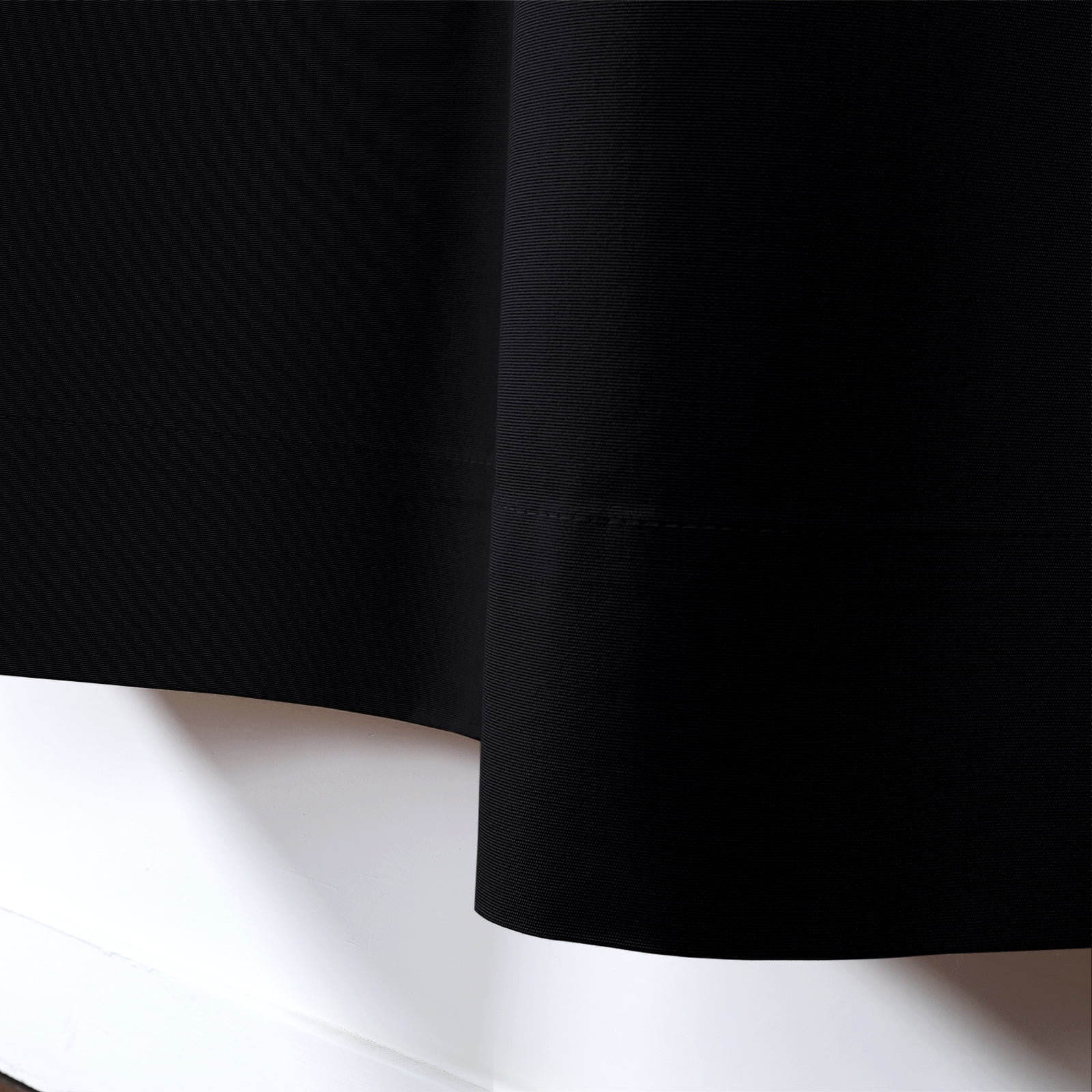 TWOPAGES Fade Resistant Outdoor Drape 42 W X 96 L Inch Grommet Waterproof Curtain, 1 Panel, Black