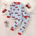 thumbnail image 2 of Akiihool Infant Clothes Boy 6 12 18 24 Months 3T 4T Baby Boy Clothes Long Sleeve Cute Embroidery Polo Shirt and Pants Set Birthday Outfit Red,6-7 Years, 2 of 9