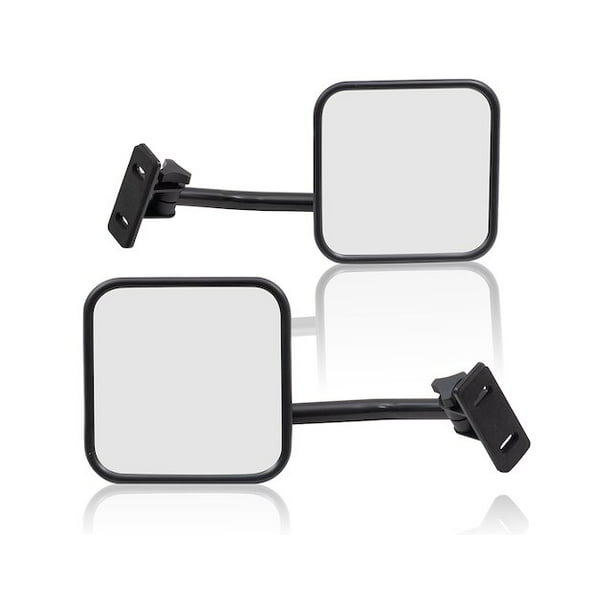 Mirror Set - Compatible with 1987 - 1995, 1997 - 2017 Jeep Wrangler 1988  1989 1990 1991 1992 1993 1994 1998 1999 2000 2001 2002 2003 2004 2005 2006  2007 2008 2009 2010 2011 2012 2013 
