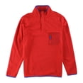 thumbnail image 1 of Club Room Mens Bttn Mock Fleece Pullover Sweater, Rojo, Mediano, 1 of 1