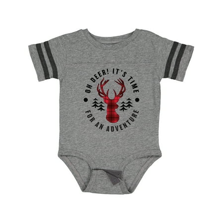 

Inktastic Plaid Oh Deer It s Time for an Adventure with Trees Gift Baby Boy or Baby Girl Bodysuit