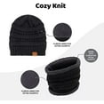 thumbnail image 6 of Winter Hat Scarf and Gloves Set for Women Knit Beanie Winter Gloves and Scarves Cold Weather Gear, 6 of 7