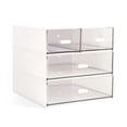 thumbnail image 1 of \u200b\u200b【4 Drawers】White Makeup Desk Organizer - Vanity Storage Box for Cosmetics/Bathroom Counter\u200b, 1 of 5