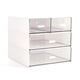 thumbnail image 1 of \u200b\u200b【4 Drawers】White Makeup Desk Organizer - Vanity Storage Box for Cosmetics/Bathroom Counter\u200b, 1 of 5