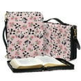 thumbnail image 3 of ZUXONGSY Valentine's Day Panda Love Letter Rose Print Pu Leather Bible Cover Case for Men Women Large Church Bag with Detachable Strap Lightweight Christian Tote Bag for Religious, -L, 3 of 7