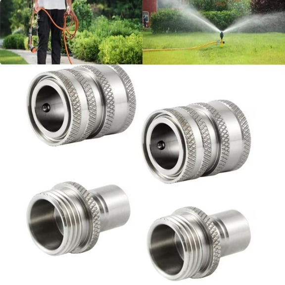 Garden Hose Quick Connect, Stainless Steel Water Hose Fitting, Quick Release Hose Connector