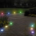thumbnail image 5 of Paquete de 4 luces solares de disco para exteriores, iluminación de paisaje de suelo impermeable para pasarela de jardín, 5 of 5