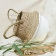 thumbnail image 5 of Rovga Seagrass Wicker Basket Flower Pot Folding Basket Dirty Basket WH, 5 of 9