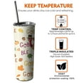 thumbnail image 6 of 20oz Happy Thanksgiving Turkey Fall Leaves Skinny Tumblers Stainless Steel Tumbler with Lid and Straw,Vacuum Insulated Double Wall Travel Tumbler Cups with Cleaning Brush for Coffee,Tea, 6 of 6