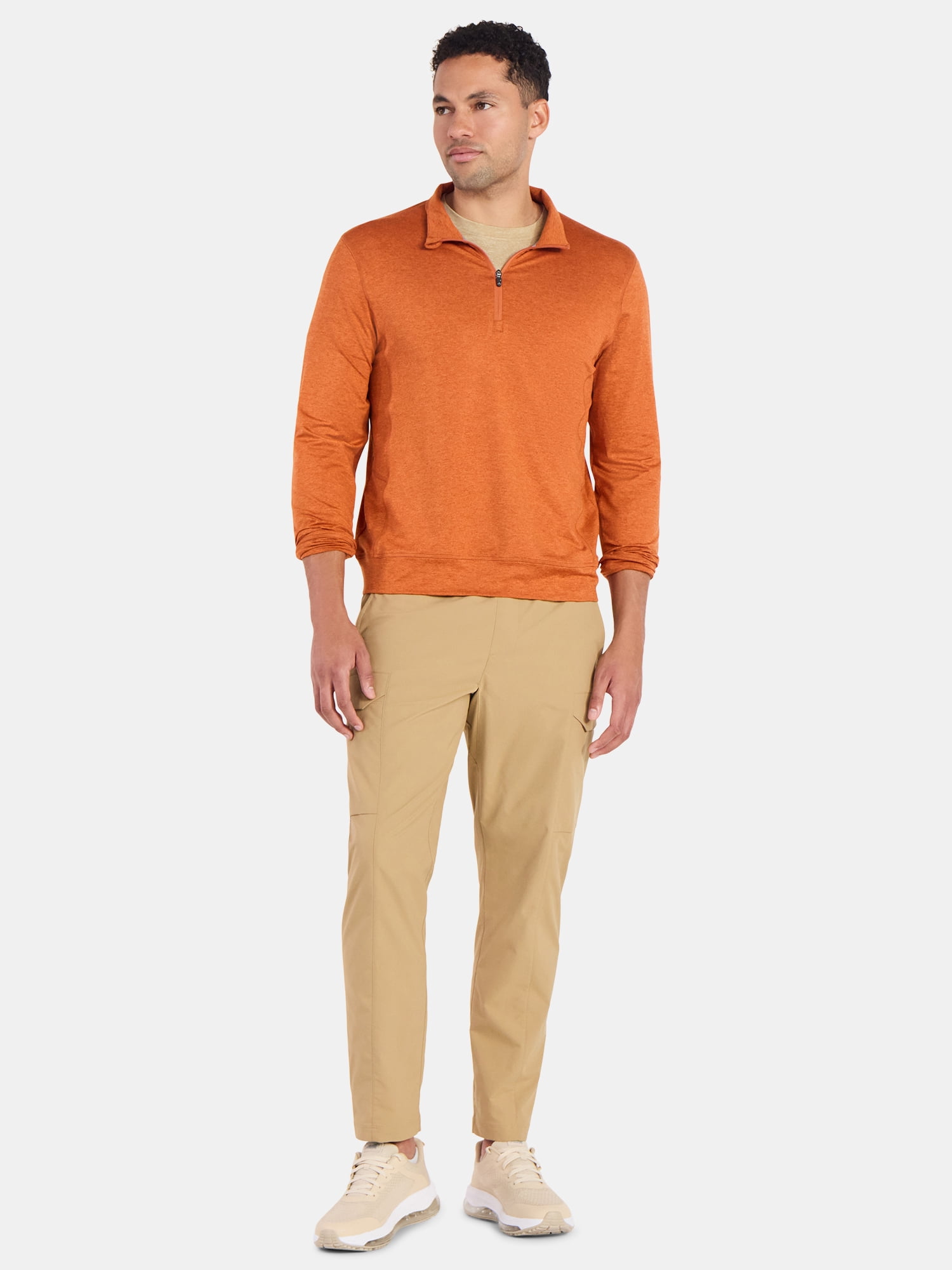 Athletic Works Men's and Big Men's ButterCore Soft Quarter-Zip Pullover Shirt, Sizes S-3XL