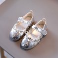 thumbnail image 3 of Eashery Girl Toddler Shoes White Toddler Sneakers Baby Boys Girls Sneaker Leather Soft Sole Anti-Slip Toddler Casual Shoes Silver 13, 3 of 4