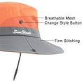 thumbnail image 3 of Sombrero de malla de verano para mujer con ala ancha y protección UV para el sol con agujero para cola de caballo Xemadio LRWJ323-1, 3 of 7