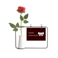 thumbnail image 1 of Navidad arcos caballeros Botella de decoración de jarrones colgantes de flores rosas artificiales, 1 of 3
