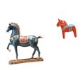 thumbnail image 1 of Escultura de caballo de pie para escritorio y estantería, figura de Dalecarlia, adorno coleccionable de Feng Shui para sala de estar, entrada, armario, 1 of 8