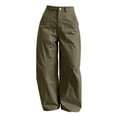 thumbnail image 6 of akafmk Womens Wide Leg Dress Pants High Waist Pleated Work Pants Twill Stretch Summer Fall Business Casual Pants with Pockets, Size M, 6 of 8