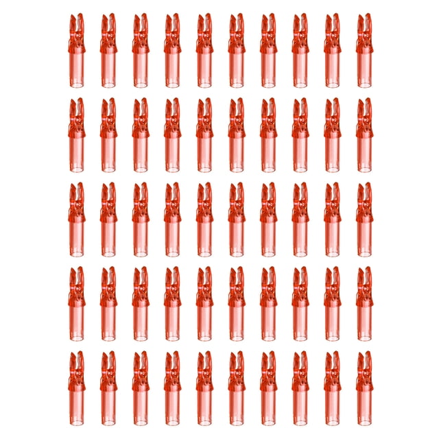 Archery Flèches Crocs 6.2mm 0.244 Pouces Insert Croc Flèche Remplacement pour Tir, Rouge Transparent, Lot de 50