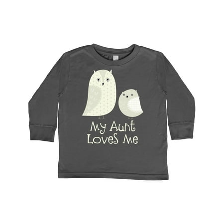 

Inktastic Aunt Loves Me owls Gift Toddler Boy or Toddler Girl Long Sleeve T-Shirt