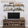 thumbnail image 3 of 36 Inches Long Wall Bookshelf for Bedroom, Large Wood Heavy Duty Hanging Bookshelves for Books, Living Room D r, Closet Storage (Rustic Brown), 3 of 7