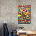 thumbnail image 3 of Epic Graffiti 'Hippie Musician 3' by Howie Green, Canvas Wall Art, 26"x40", 3 of 8