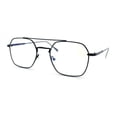 thumbnail image 4 of Hipster Metal Rectangle Double Bridge Blue Light Filtering Computer Glasses Black, 4 of 8