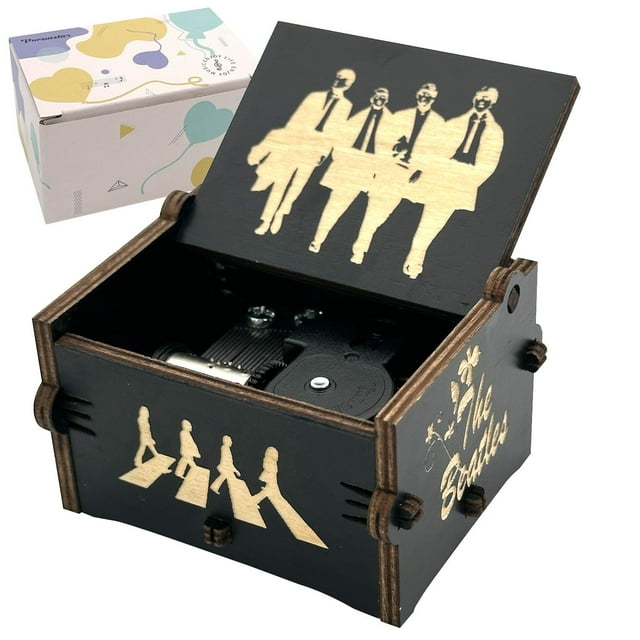 Caja de música Pursustar The Beatles Let It Be Vintage Wood